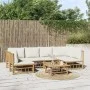 Gartenmöbel-Set 7-teilig aus Bambus und cremeweißen Kissen von vidaXL, Gartensets - Ref: Foro24-3155198, Preis: 824,69 €, Rab...