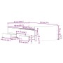 Estructura de cama con cabecero piecero roble marrón 90x190 cm