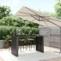 High bar table made of PE rattan and black glass surface, measuring 185x80x110 cm. by vidaXL, Garden tables - Ref: Foro24-362...