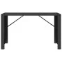 High bar table made of PE rattan and black glass surface, measuring 185x80x110 cm. by vidaXL, Garden tables - Ref: Foro24-362...