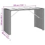 Stehtisch PE Rattan und schwarzes Glas Oberfläche 185x80x110 cm von vidaXL, Gartentische - Ref: Foro24-362600, Preis: 282,91 ...