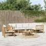 Garden furniture set 7 pieces bamboo and cream white cushions by vidaXL, Garden sets - Ref: Foro24-3155205, Price: 891,25 €, ...