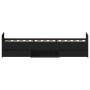 Estructura de cama con cabecero piecero negro 75x190 cm