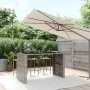 Hoher Stehtisch mit grauer PE-Rattan-Glasoberfläche 185x80x110 cm von vidaXL, Gartentische - Ref: Foro24-362601, Preis: 184,2...