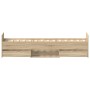 Estructura de cama con cabecero piecero roble Sonoma 75x190 cm