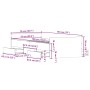 Estructura de cama con cabecero piecero roble Sonoma 75x190 cm