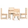 Juego de comedor de jardín 5 piezas madera maciza de pino de vidaXL, Conjuntos de jardín - Ref: Foro24-3154677, Precio: 255,30 €
