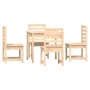 Juego de comedor de jardín 5 piezas madera maciza de pino de vidaXL, Conjuntos de jardín - Ref: Foro24-3154677, Precio: 255,30 €