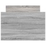 Estructura de cama con cabecero piecero gris Sonoma 75x190 cm