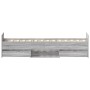 Estructura de cama con cabecero piecero gris Sonoma 75x190 cm