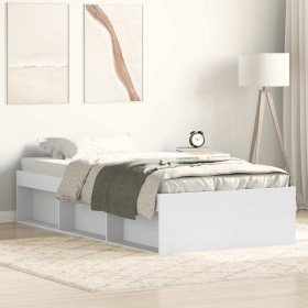 Estructura de cama blanca 90x200 cm