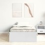 Estructura de cama blanca 90x200 cm