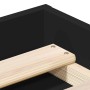 Estructura de cama negra 90x200 cm