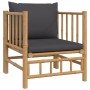 7-teiliges Gartenmöbel-Set aus Bambus mit dunkelgrauen Kissen von vidaXL, Gartensets - Ref: Foro24-3155213, Preis: 651,09 €, ...