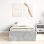Estructura de cama gris hormigón 90x200 cm