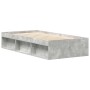 Estructura de cama gris hormigón 90x200 cm
