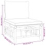 4-teiliges Gartenmöbel-Set aus Bambus mit dunkelgrauen Kissen von vidaXL, Gartensets - Ref: Foro24-3155216, Preis: 418,56 €, ...