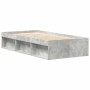 Estructura de cama gris hormigón 90x200 cm