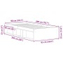 Estructura de cama gris hormigón 90x200 cm