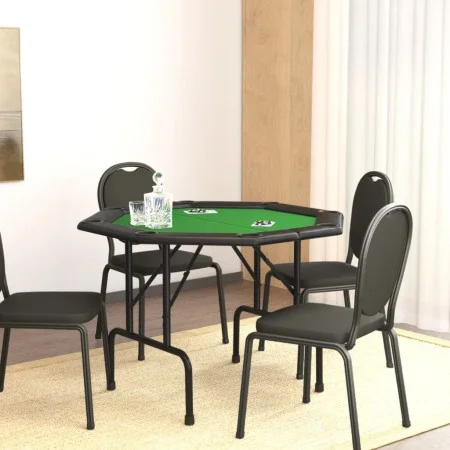 Folding poker table for 8 players green 108x108x75 cm by vidaXL, Game and poker tables - Ref: Foro24-80404, Price: 102,15 €, ...