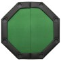 Mesa de póquer plegable para 8 jugadores verde 108x108x75 cm