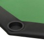 Mesa de póquer plegable para 8 jugadores verde 108x108x75 cm