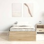 Estructura de cama roble Sonoma 100x200 cm