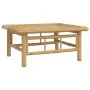 2-teiliges Gartenmöbel-Set aus Bambus mit dunkelgrauen Kissen von vidaXL, Modulare Sofas für den Außenbereich - Ref: Foro24-3...