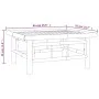 2-teiliges Gartenmöbel-Set aus Bambus mit dunkelgrauen Kissen von vidaXL, Modulare Sofas für den Außenbereich - Ref: Foro24-3...