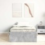 Estructura de cama gris hormigón 100x200 cm