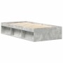 Estructura de cama gris hormigón 100x200 cm