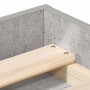 Estructura de cama gris hormigón 100x200 cm
