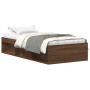 Estructura de cama roble marrón 100x200 cm
