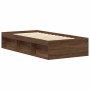 Estructura de cama roble marrón 100x200 cm