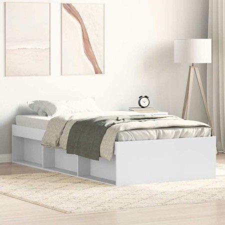 Estructura de cama blanca 90x190 cm