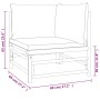 2-piece bamboo garden furniture set with green cushions by vidaXL, Modular outdoor sofas - Ref: Foro24-362292, Price: 133,66 ...