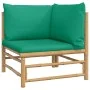 8-piece bamboo garden furniture set with green cushions by vidaXL, Garden sets - Ref: Foro24-3155158, Price: 638,73 €, Discou...