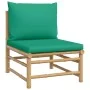 8-piece bamboo garden furniture set with green cushions by vidaXL, Garden sets - Ref: Foro24-3155158, Price: 638,73 €, Discou...