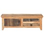Mesa de centro de madera maciza reciclada 90x50x31 cm