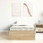 Estructura de cama roble Sonoma 90x190 cm