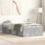 Estructura de cama gris hormigón 90x190 cm