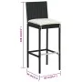 Küchenhocker mit Kissen 6 Stück synthetisches Rattan schwarz von vidaXL, Küchenhocker - Ref: Foro24-362578, Preis: 346,35 €, ...