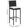 Küchenhocker mit Kissen 6 Stück synthetisches Rattan schwarz von vidaXL, Küchenhocker - Ref: Foro24-362578, Preis: 349,64 €, ...