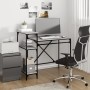 Escritorio con estantes hierro y madera gris Sonoma 105x50x90cm de vidaXL, Escritorios - Ref: Foro24-826717, Precio: 72,29 €,...