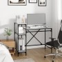 Escritorio con estantes hierro y madera gris Sonoma 105x50x90cm de vidaXL, Escritorios - Ref: Foro24-826717, Precio: 72,29 €,...