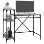 Escritorio con estantes hierro y madera gris Sonoma 105x50x90cm de vidaXL, Escritorios - Ref: Foro24-826717, Precio: 72,29 €,...
