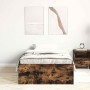 Estructura de cama roble ahumado 90x190 cm