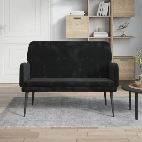 Black velvet bench 108x79x79 cm by vidaXL, Banks - Ref: Foro24-351419, Price: 138,30 €, Discount: %