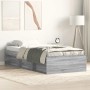 Estructura de cama gris Sonoma 90x190 cm