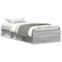 Estructura de cama gris Sonoma 90x190 cm